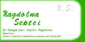 magdolna septei business card